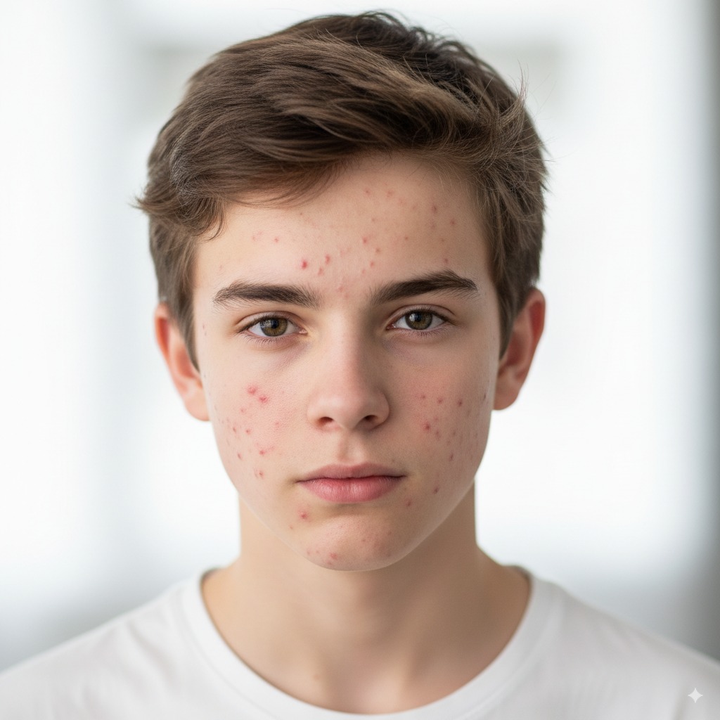 Hormonell acne och finnar är typiska hudproblem i puberteten. Om mild och trygg hudvård för ungdomar.