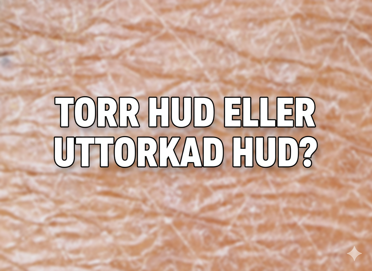 Närbild av hud som upplevs stram och obalanserad – kan vara torr hud eller uttorkad (dehydrerad) hud