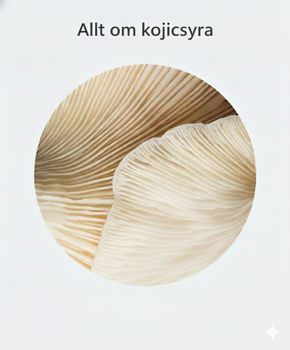 Kojicsyra jämnar ut hudtonen och minskar pigmentfläckar.