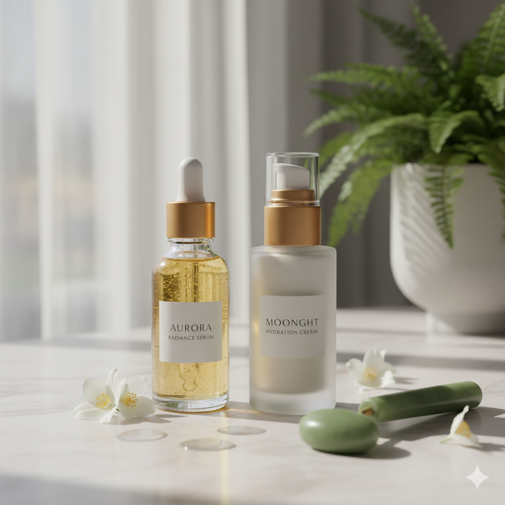 Jämförelse mellan hydrator och moisturizer som visar hur de återfuktar och stärker hudens barriär på olika sätt.