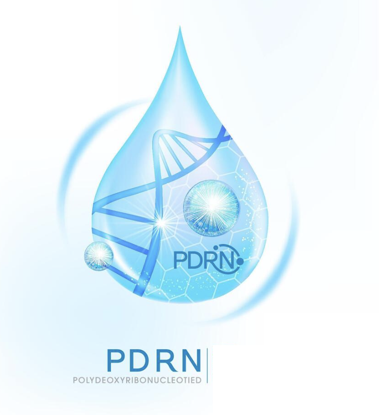 Illustration av PDRN (polydeoxyribonukleotid) i hudvård